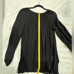 Max Studio Black Pleated Blouse Size XS